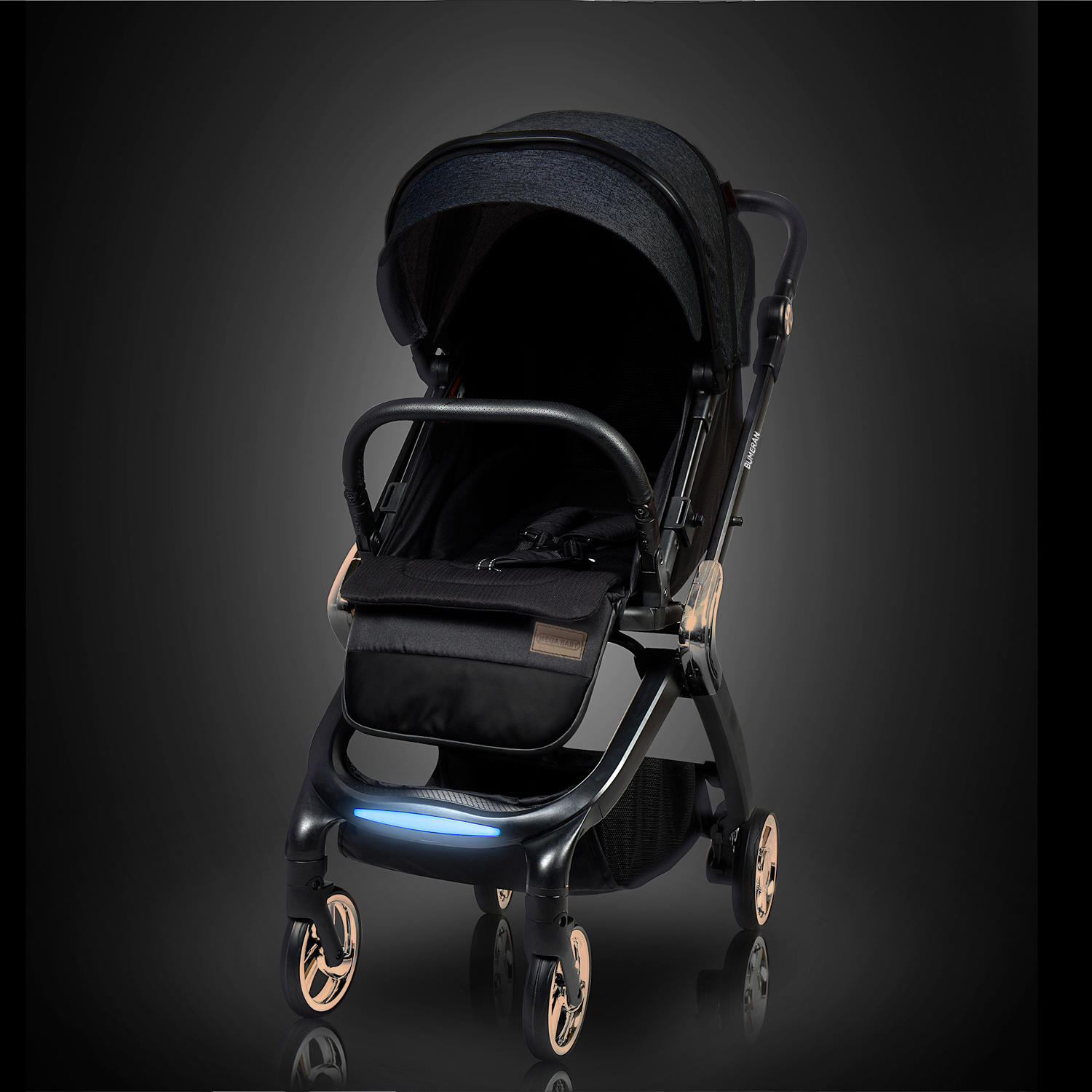 COCHE MEGA BABY BUMERAN ALONE BLACK