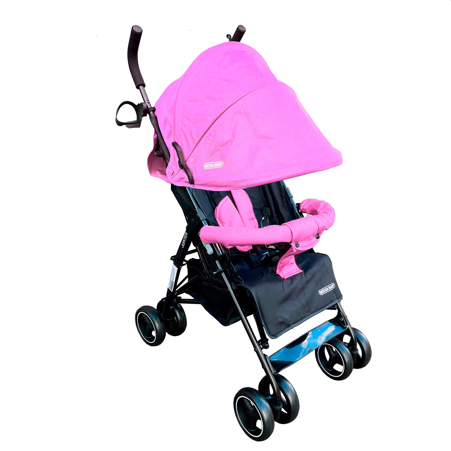 COCHE PAR.MEGA BABY JUPITER C/BAR. PINK