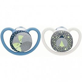 SET DE 2 CHUPETES SPACE LUMINOSO T2 NENE