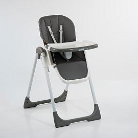 SILLA DE COMER DE LUJO C/RUEDAS GRIS