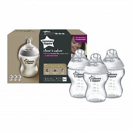 BIBERON 260 ML TOMMEE TIPPEE 3PK